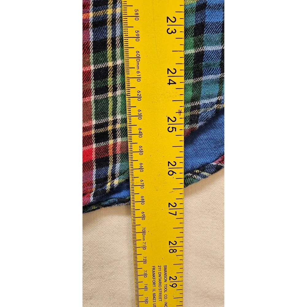 Ralph Lauren Boys XL 18-20 Plaid Flannel Lined Button Down Shirt Multi Color